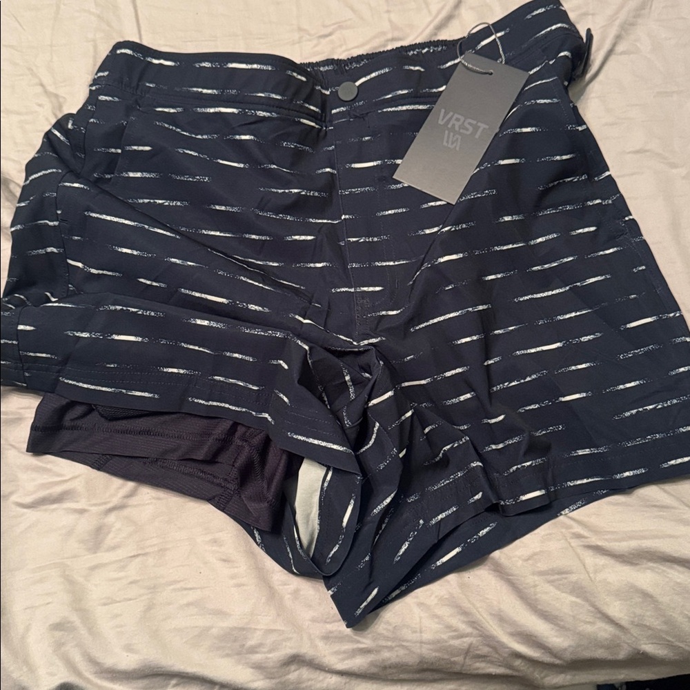 VRST Navy Striped Shorts